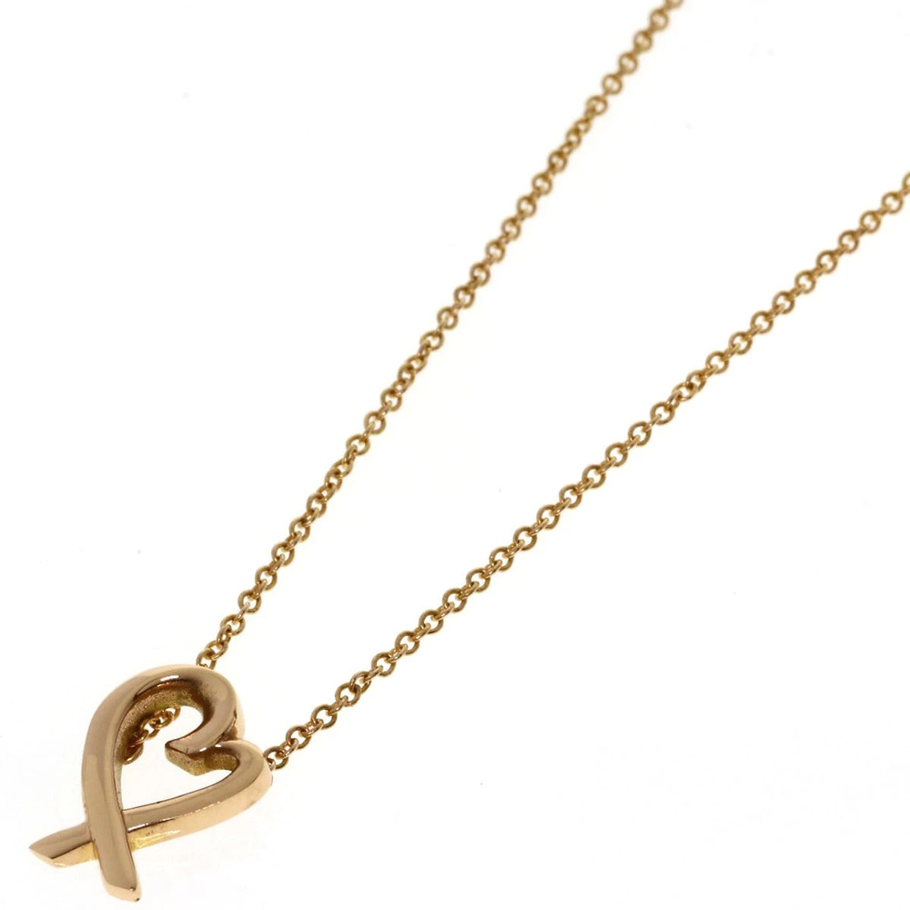 Tiffany Co Paloma Picasso Loving Heart Necklace Pink Gold